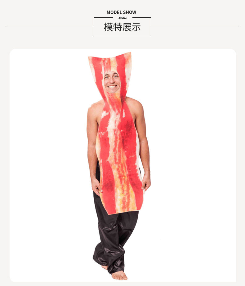 Mardi Gras Halloween cosplay Masquerade Costume Stage Performance Costume Men's Adult Bacon Costume