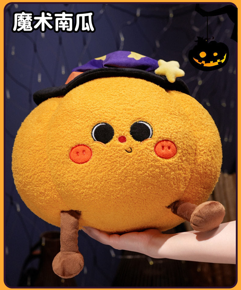 Cute Halloween Pumpkin Doll Ghost Imp Pillow Plush Toy Decoration Sofa Ornament Doll