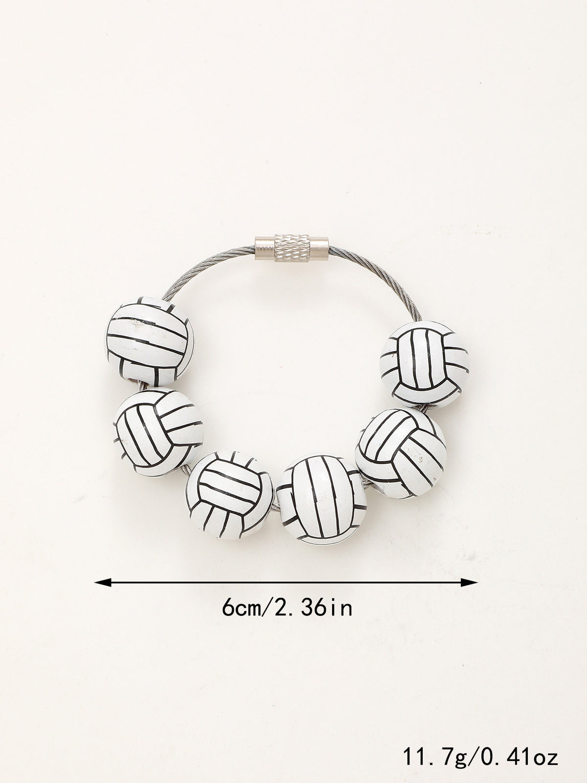 Sporty Baseball Independence Day Halloween Wooden Beads Wooden Fruit Summer Party Keychain Bracelet