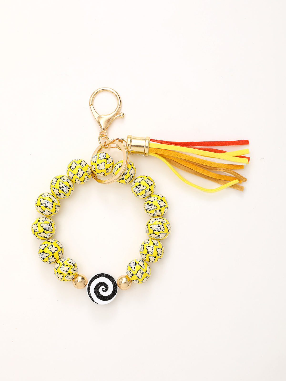 Sporty Baseball Independence Day Halloween Wooden Beads Wooden Fruit Summer Party Keychain Bracelet