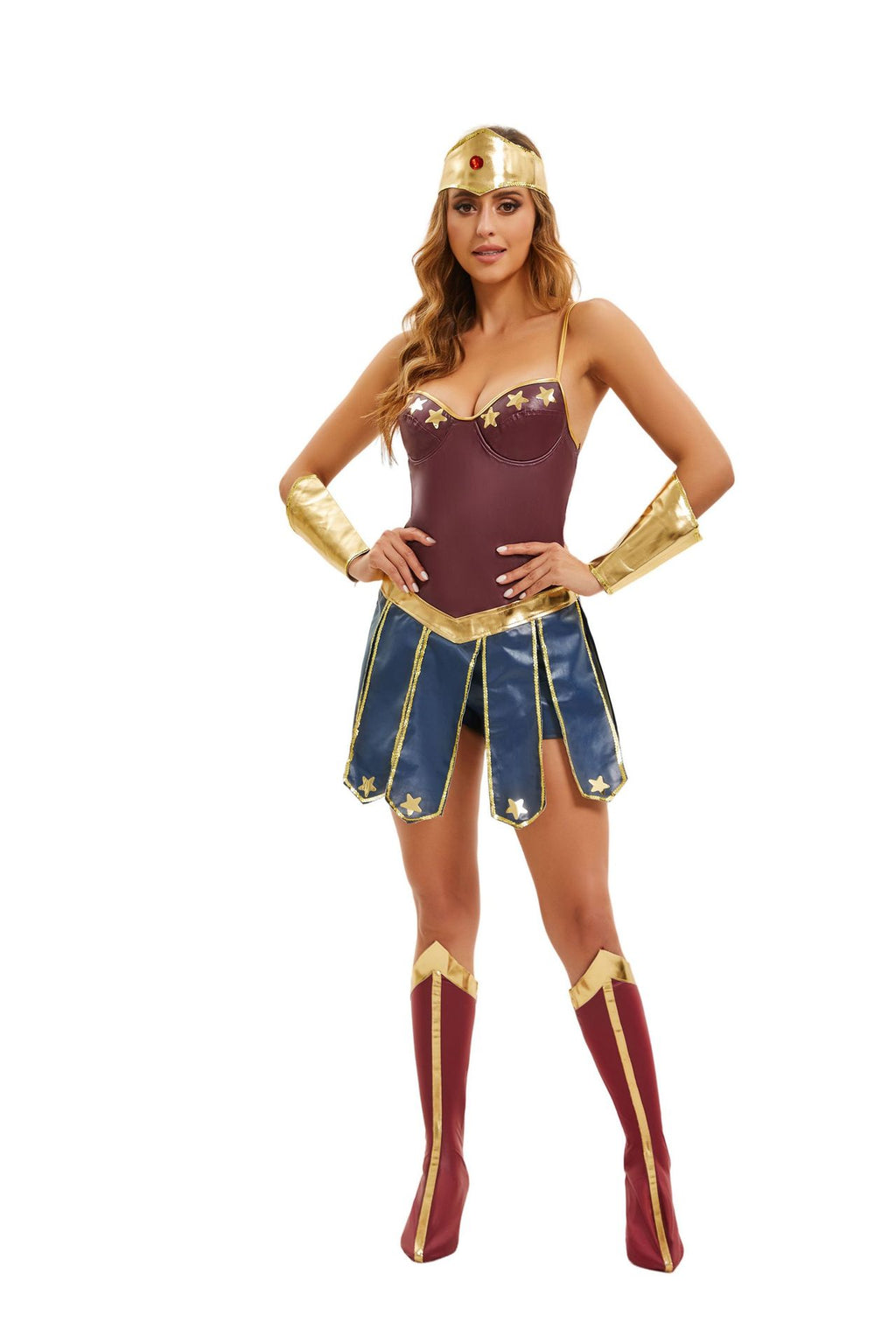 2025 Amazon New Halloween Cos Justice League Wonder Woman Greek Goddess Cosplay Costume