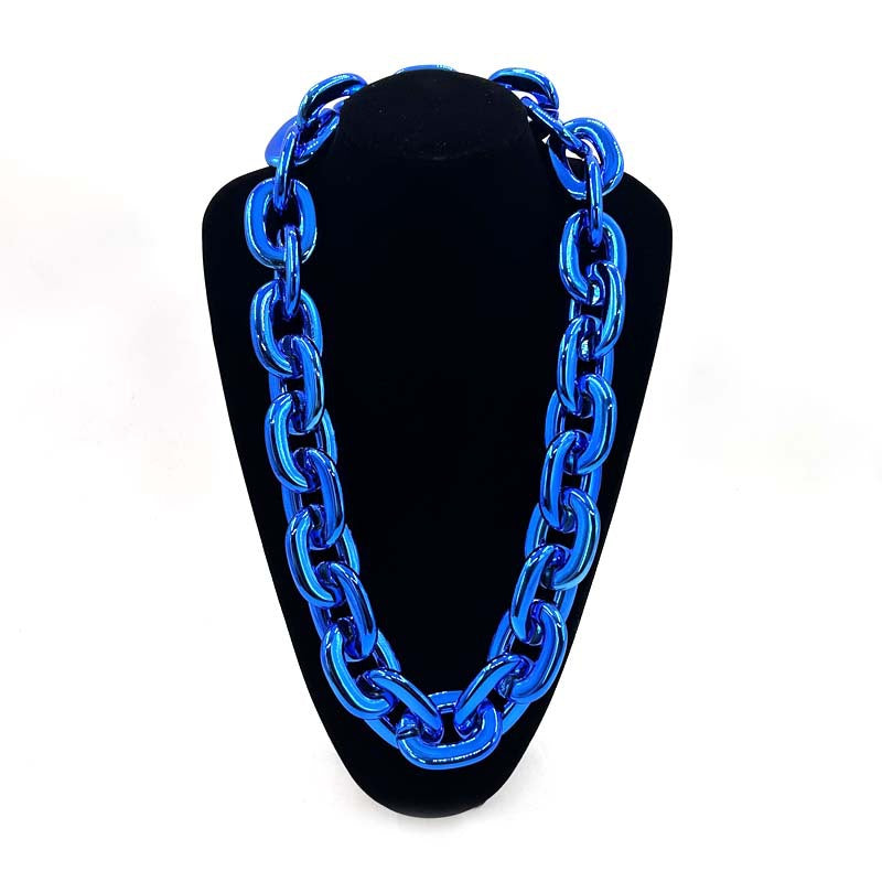 2025 Halloween Christmas Necklace Holiday Party Team Fan Ccb Thick Necklace Exaggerated Hip-Hop Big Gold Chain