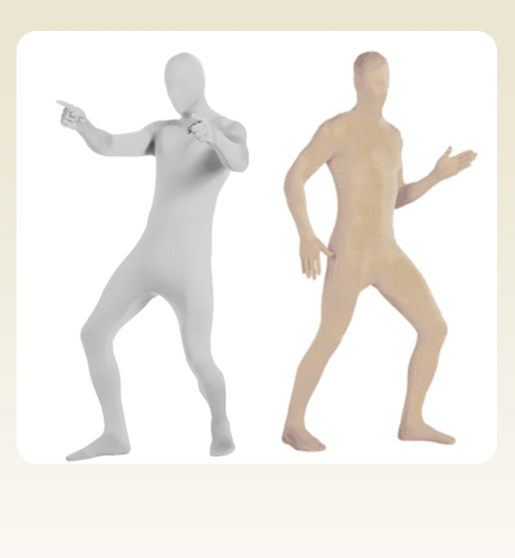 Halloween Invisibility Man in Black Costume cos Ninja Invisible Man Adult Tights Stage Performance Costume