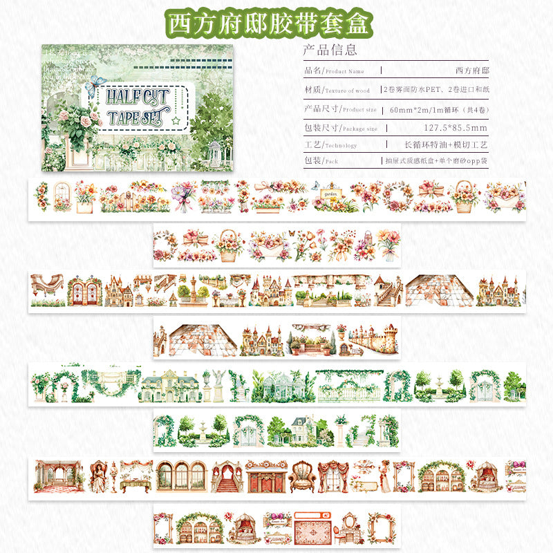 Foreign Trade Cross-Border Hot-Selling Halloween and Christmas Planner Materials DIY Decoration No-Cut Die-Cut Pet Planner Tape