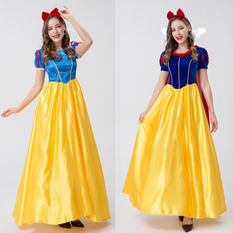 Halloween Adult Snow White Christmas Annual Party Cosplay Queen Cinderella Wedding Dress Costume Wholesale