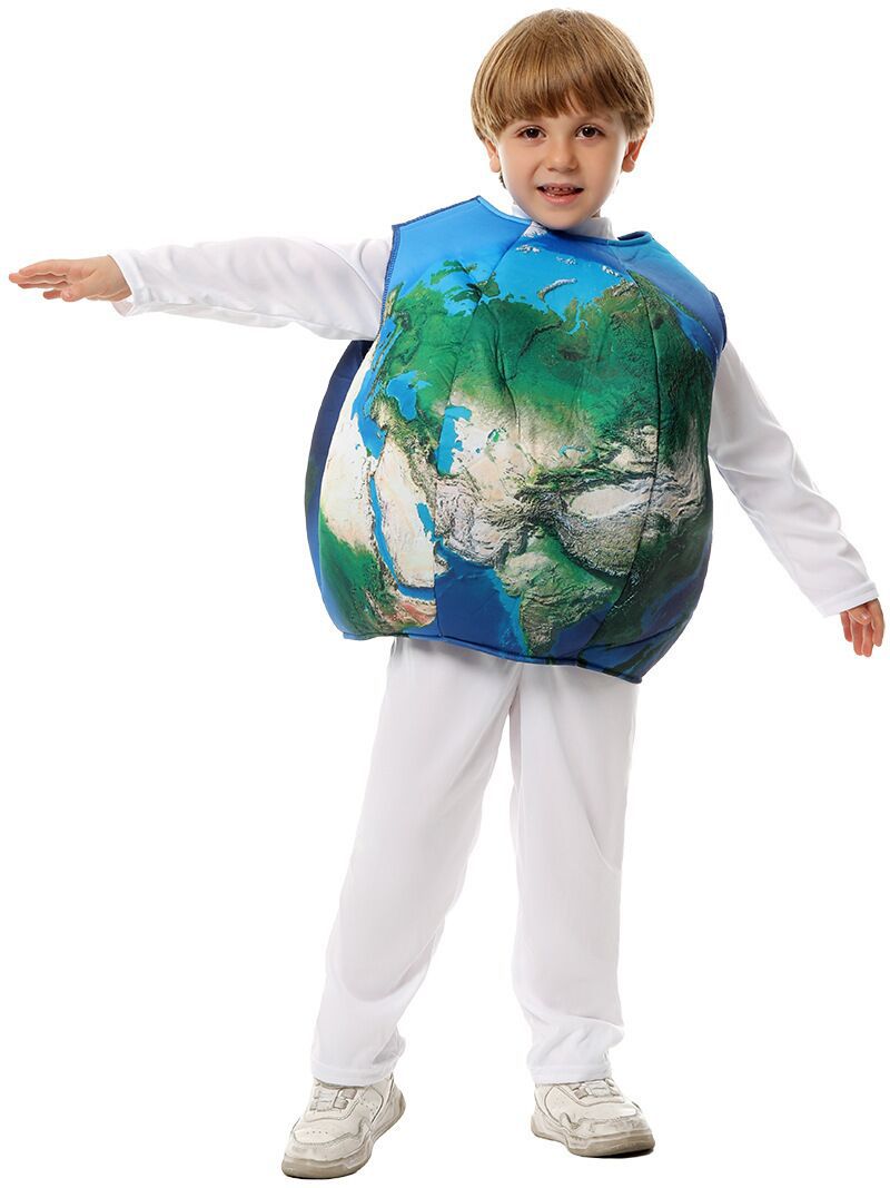 Halloween Funny Party Earth Costume Kindergarten Environmental Protection Day Activity Blue Planet Guardian World Peace