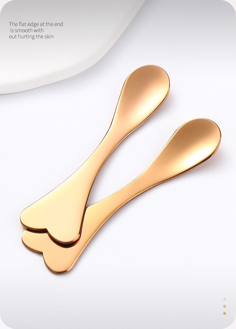 Crescent Moon Shape Face Cream Spoon 304 Stainless Steel Facial Mask Spoon Beauty Skin Care Tool