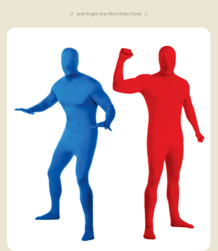 Halloween Invisibility Man in Black Costume cos Ninja Invisible Man Adult Tights Stage Performance Costume
