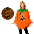 Halloween Costume Luminous Adult Children Pumpkin Cape Shawl Pumpkin Hat suit Cape School Party Dress Up