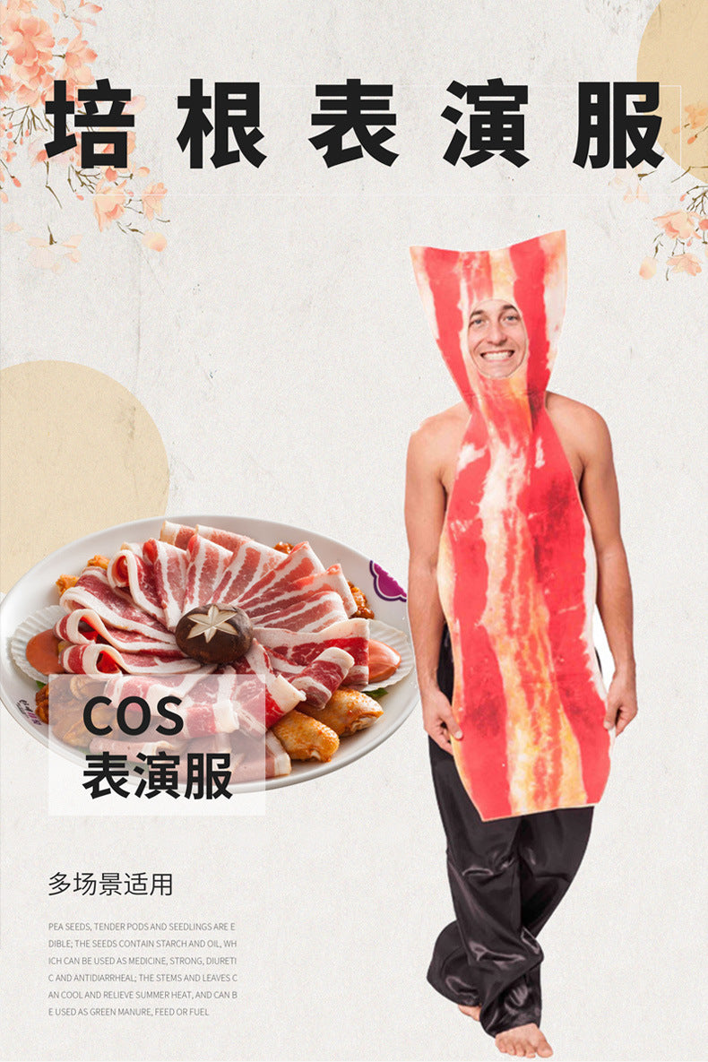 Mardi Gras Halloween cosplay Masquerade Costume Stage Performance Costume Men's Adult Bacon Costume