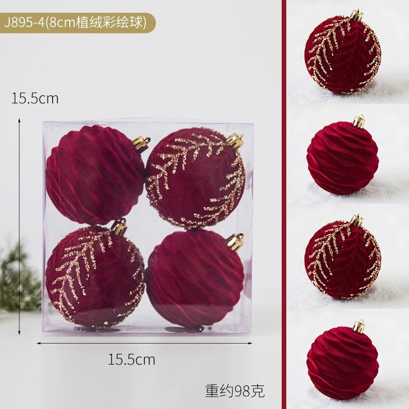 Christmas Tree Decoration Home Gold Velvet Bow Large Pendant Photo Atmosphere Props Atmosphere Flocking Bow