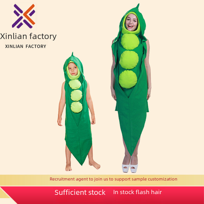 Halloween Carnival Performance Costume Party Stage Cosplay Cosplay Pea One-Piece Sponge Suit
