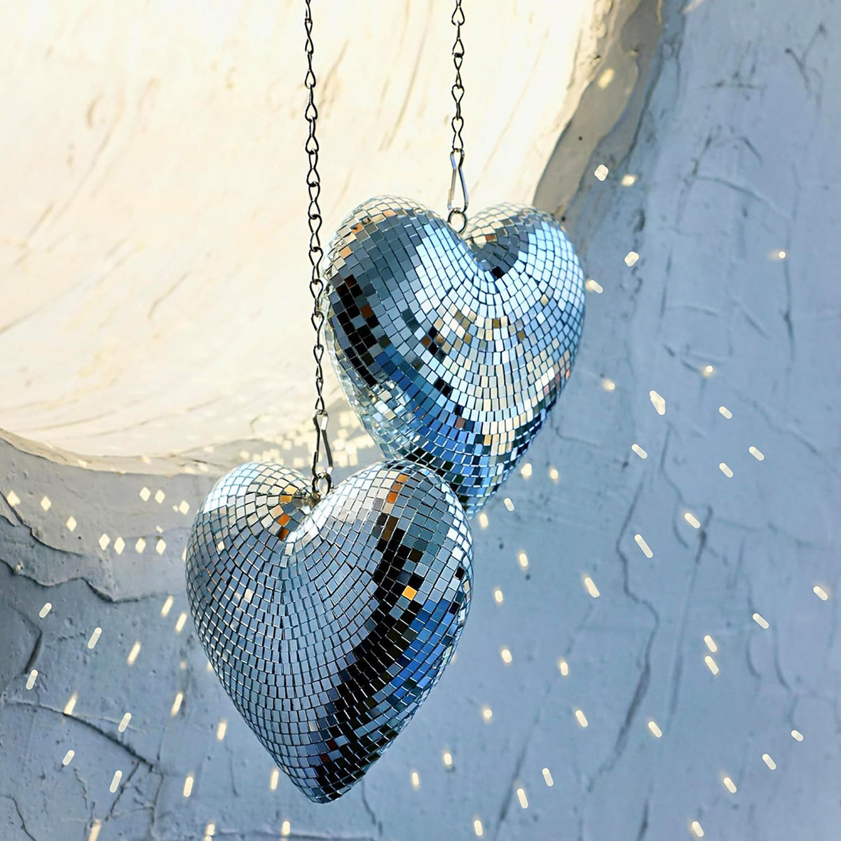 Chain love Disco ball Disco love glass decorations party reflective atmosphere products Christmas