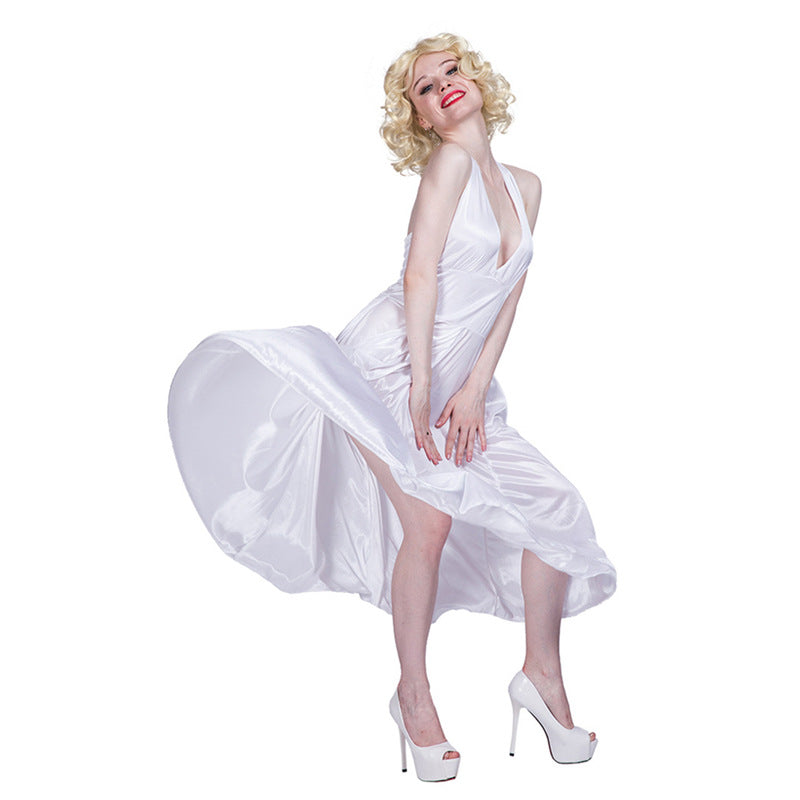 Cross-border supply Halloween Ghost Festival Carnival party stage role play cosplay costume sexy Monroe skirt