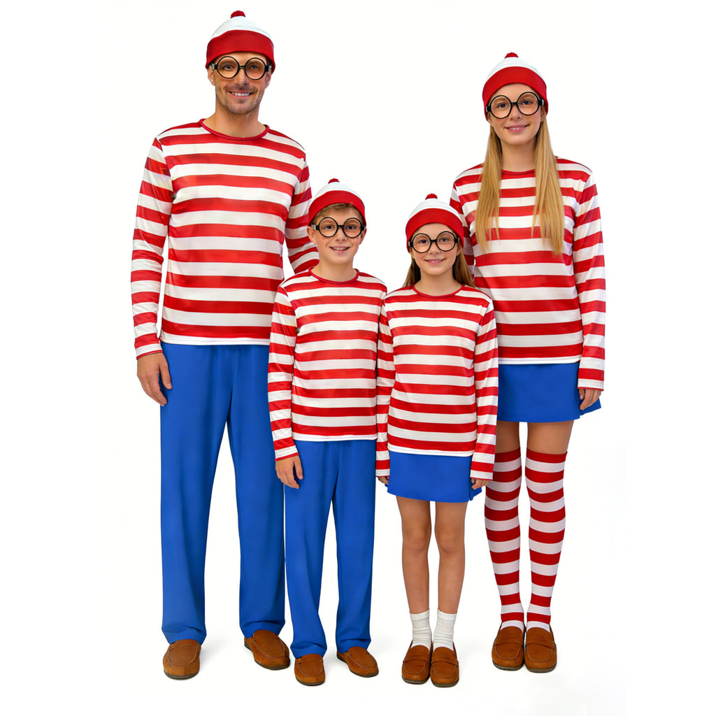 Halloween Costume Smart Wally Where's Wally UK Anime Costume cosplay Couple Costume