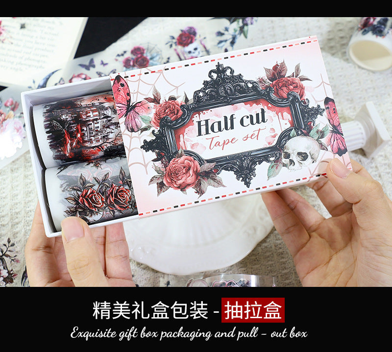 Foreign Trade Cross-Border Hot-Selling Halloween and Christmas Planner Materials DIY Decoration No-Cut Die-Cut Pet Planner Tape