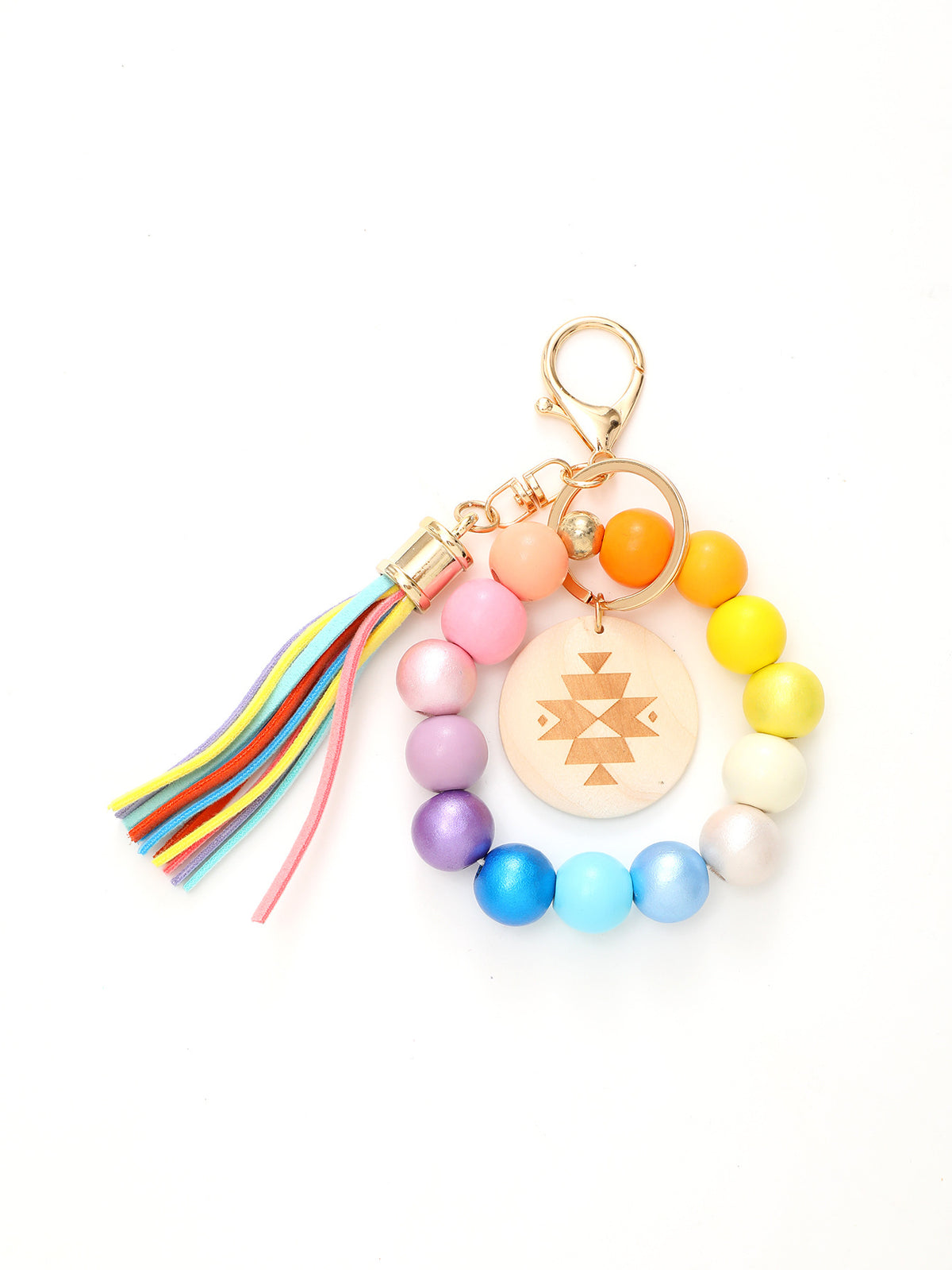 Sporty Baseball Independence Day Halloween Wooden Beads Wooden Fruit Summer Party Keychain Bracelet