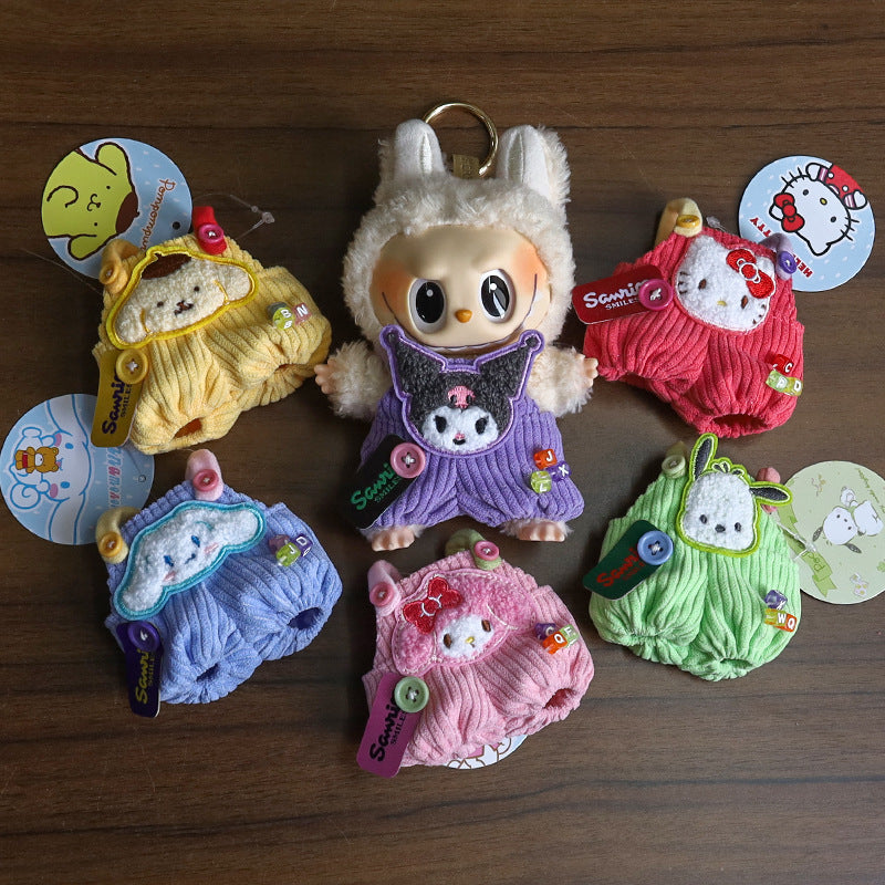 Hot Sanrio For Labubu Series Clothing V1 V2 V3 Toys Cartoon Cute Kuromi Melody Pendant Clothing Doll Fashion Accessories Gift