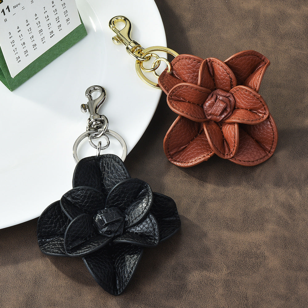 Bag Keychain, Clothing Decoration Pendant, Backpack Pendant, Heart Petal Pendant, Pu Leather Cotton-Filled Pendant