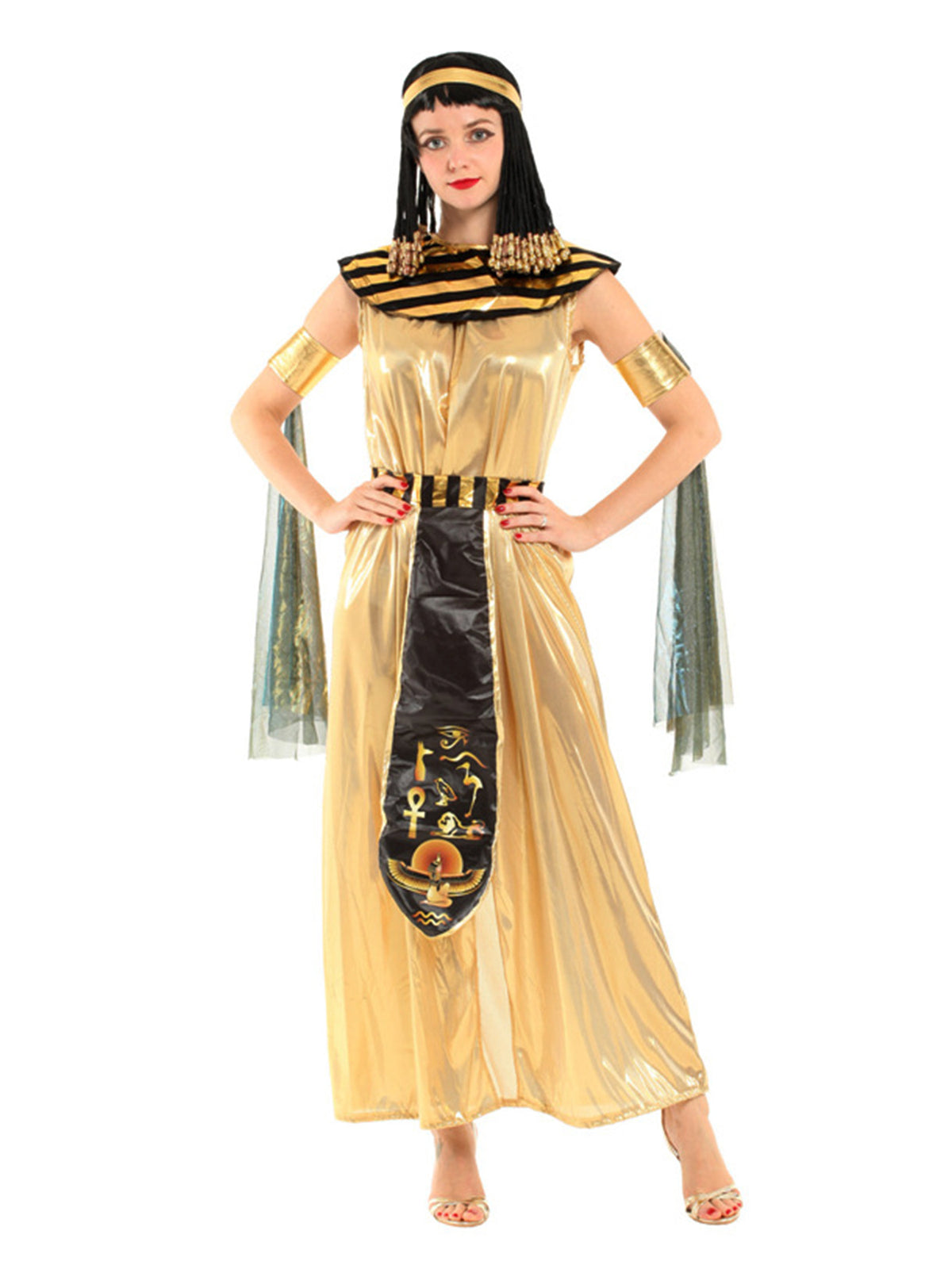 Halloween Cosplay Ancient Egyptian Costume Masquerade Egyptian Queen Little Princess Dress Costume