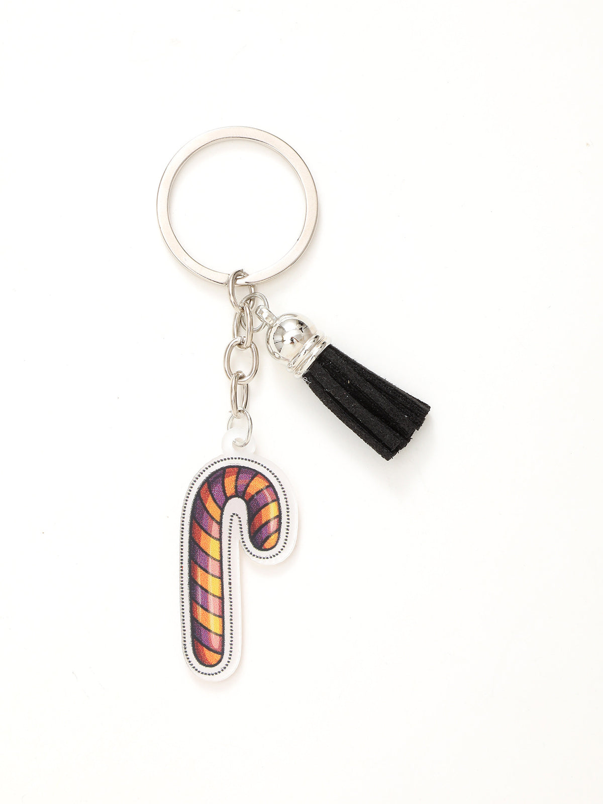 New Halloween Funny Acrylic Keychain Bat Pumpkin Head Witch Tassel Pendant Bag Accessories Pendant