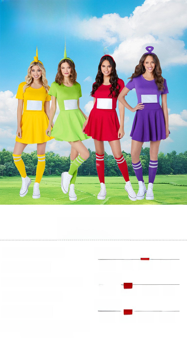 2023 Funny New Teletubbies Costume Halloween Cartoon Doll Cute Anime Party Playing Costume