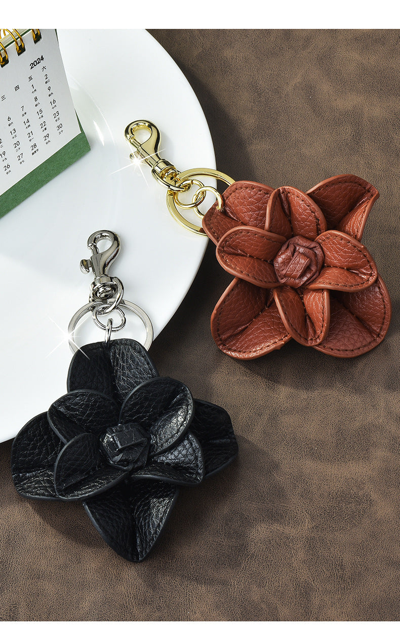 Bag Keychain, Clothing Decoration Pendant, Backpack Pendant, Heart Petal Pendant, Pu Leather Cotton-Filled Pendant