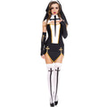 S-Xl Halloween Nun Clothes Adult Female Cross Cos Performance Clothes Nun Performance Clothes Game Uniforms