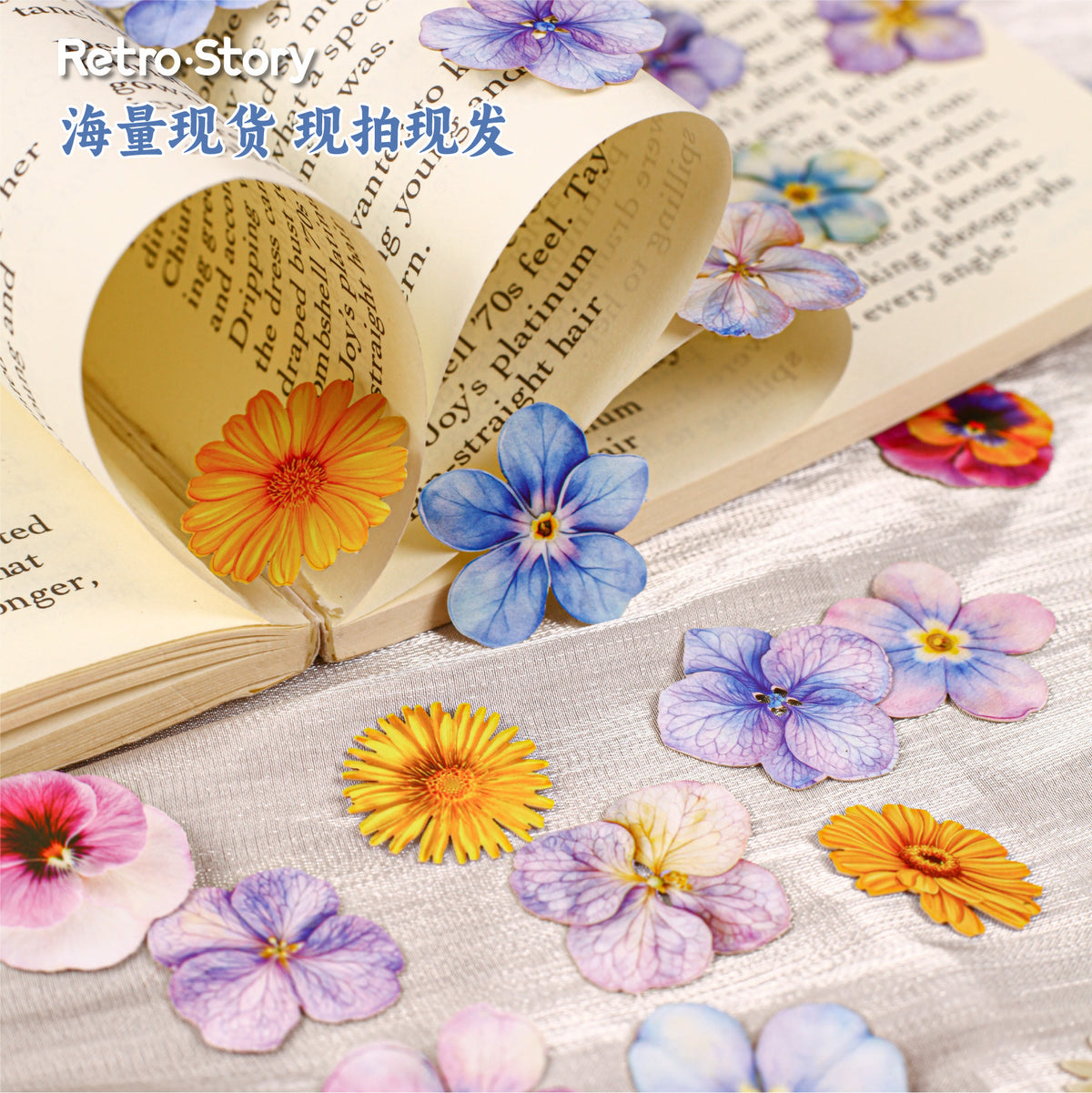 Retrostory Duoduo Series Handbook Stickers Hard Card Self-Adhesive Kidsren's 3D Stereo Mobile Phone Decoration Landscaping Stickers
