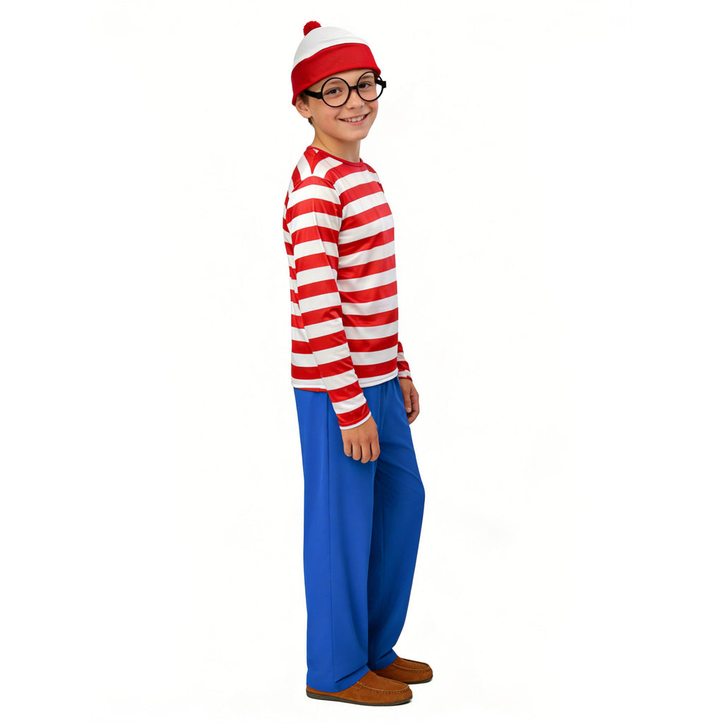 Halloween Costume Smart Wally Where's Wally UK Anime Costume cosplay Couple Costume