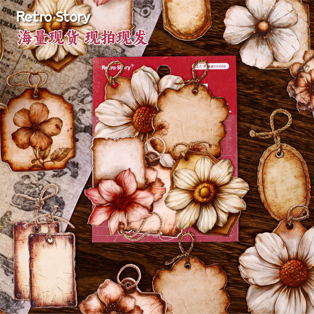 Retrostory Old Sign Series Retro DIY Landscaping Material Collage Package Creative Base Decorative Handbook Stickers