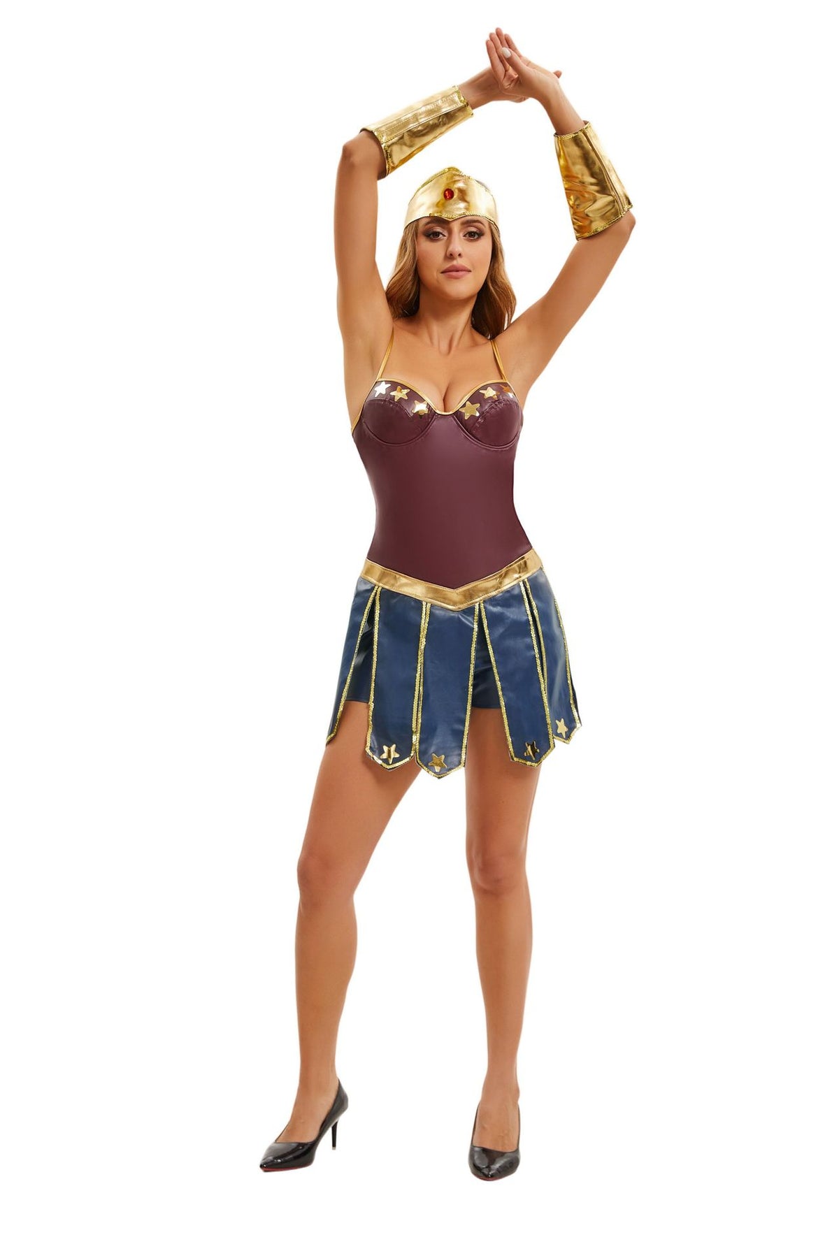 2025 Amazon New Halloween Cos Justice League Wonder Woman Greek Goddess Cosplay Costume