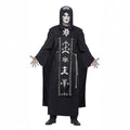 Halloween Evil Vampire Male and Female Wizard Black Robe Mage Dark Hell Devil Couple Costume