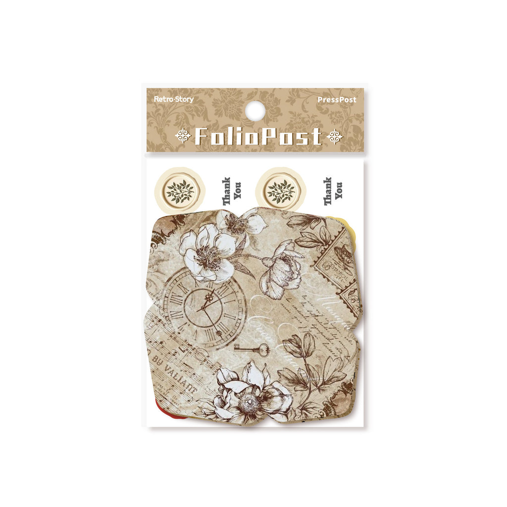 Retrostory Discount Series Mini Sealing Stickers with 20 Creative Decorative Small Envelopes and Handbook Material Collage