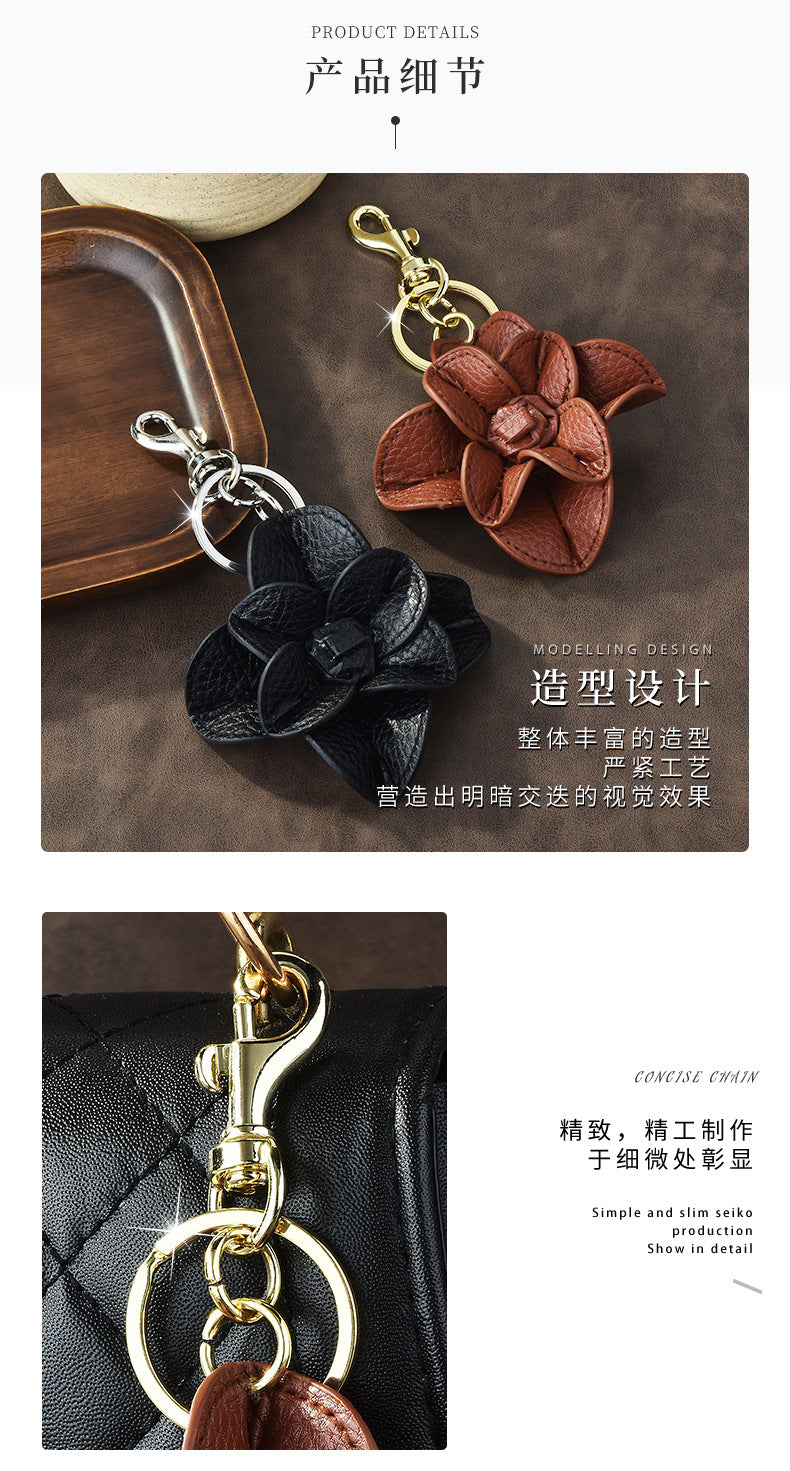 Bag Keychain, Clothing Decoration Pendant, Backpack Pendant, Heart Petal Pendant, Pu Leather Cotton-Filled Pendant