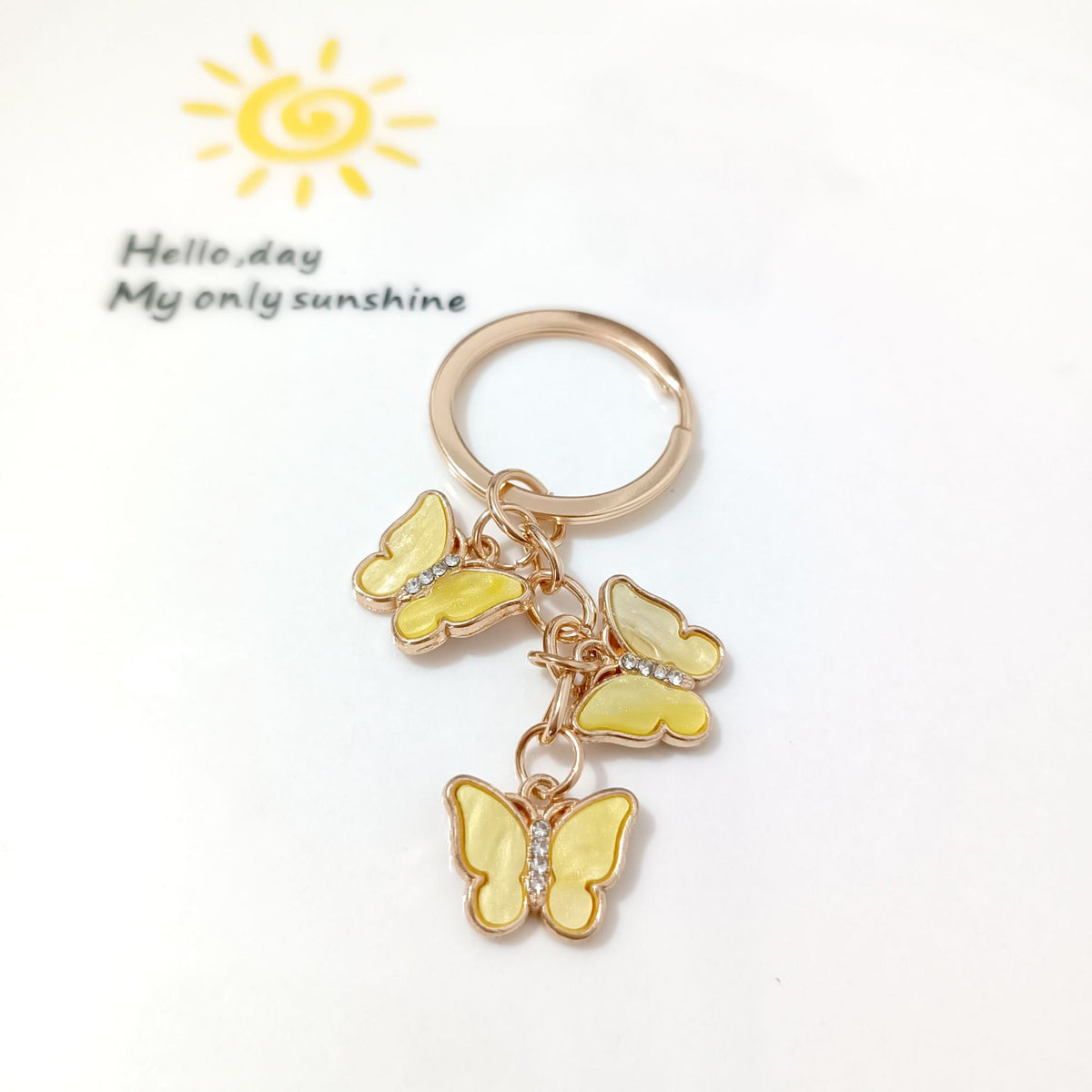 Cross-border new butterfly keychain European and American pendant key accessories schoolbag pendant decoration accessories wholesale