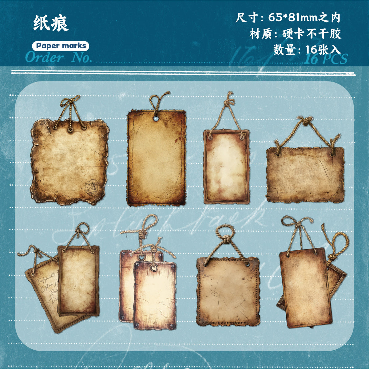Retrostory Old Sign Series Retro DIY Landscaping Material Collage Package Creative Base Decorative Handbook Stickers