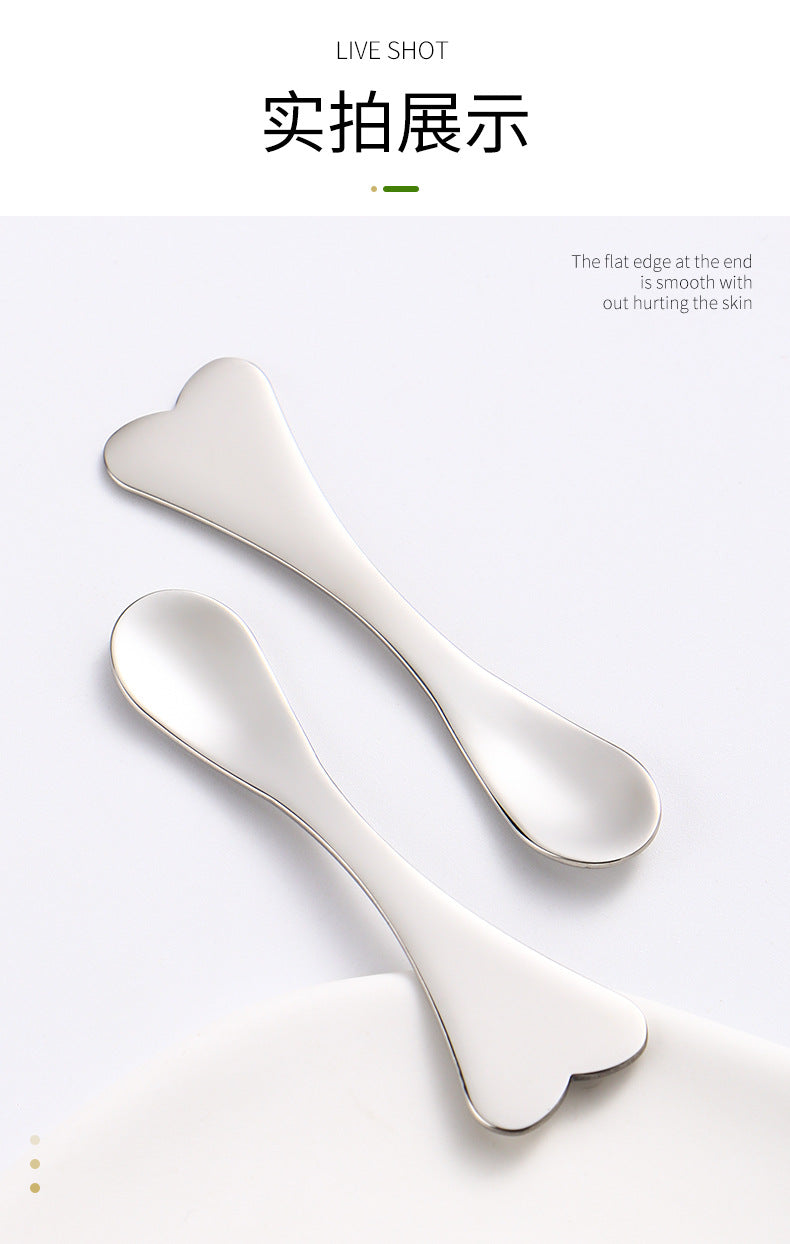Crescent Moon Shape Face Cream Spoon 304 Stainless Steel Facial Mask Spoon Beauty Skin Care Tool