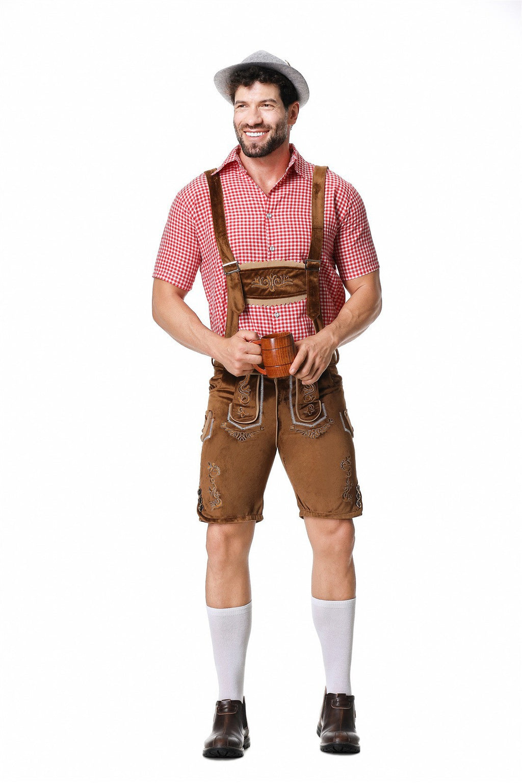 Halloween Costume Wish German Oktoberfest Costume Men's Overalls Suit Adult Stage Cosplay Costume