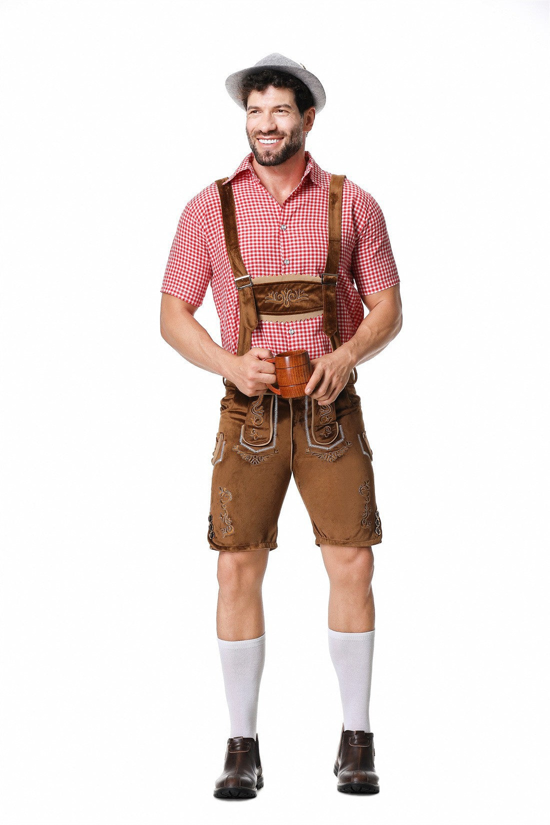 Halloween Costume Wish German Oktoberfest Costume Men's Overalls Suit Adult Stage Cosplay Costume