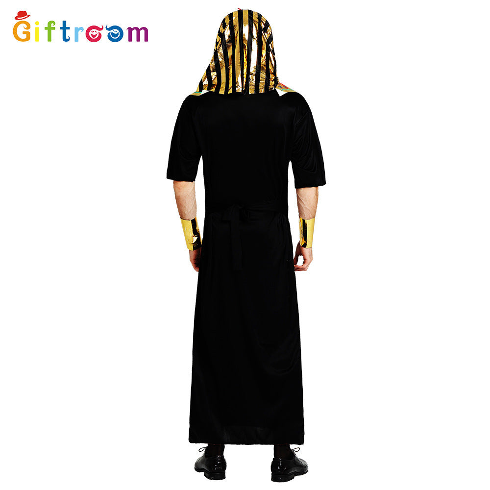 Halloween Holiday Party Pharaoh Queen Cosplay Costume Egyptian Black Festival Halloween Party Costume