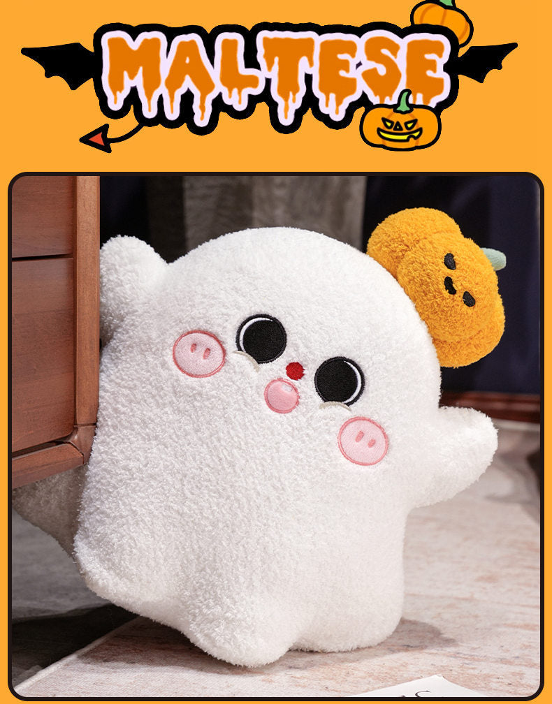 Cute Halloween Pumpkin Doll Ghost Imp Pillow Plush Toy Decoration Sofa Ornament Doll
