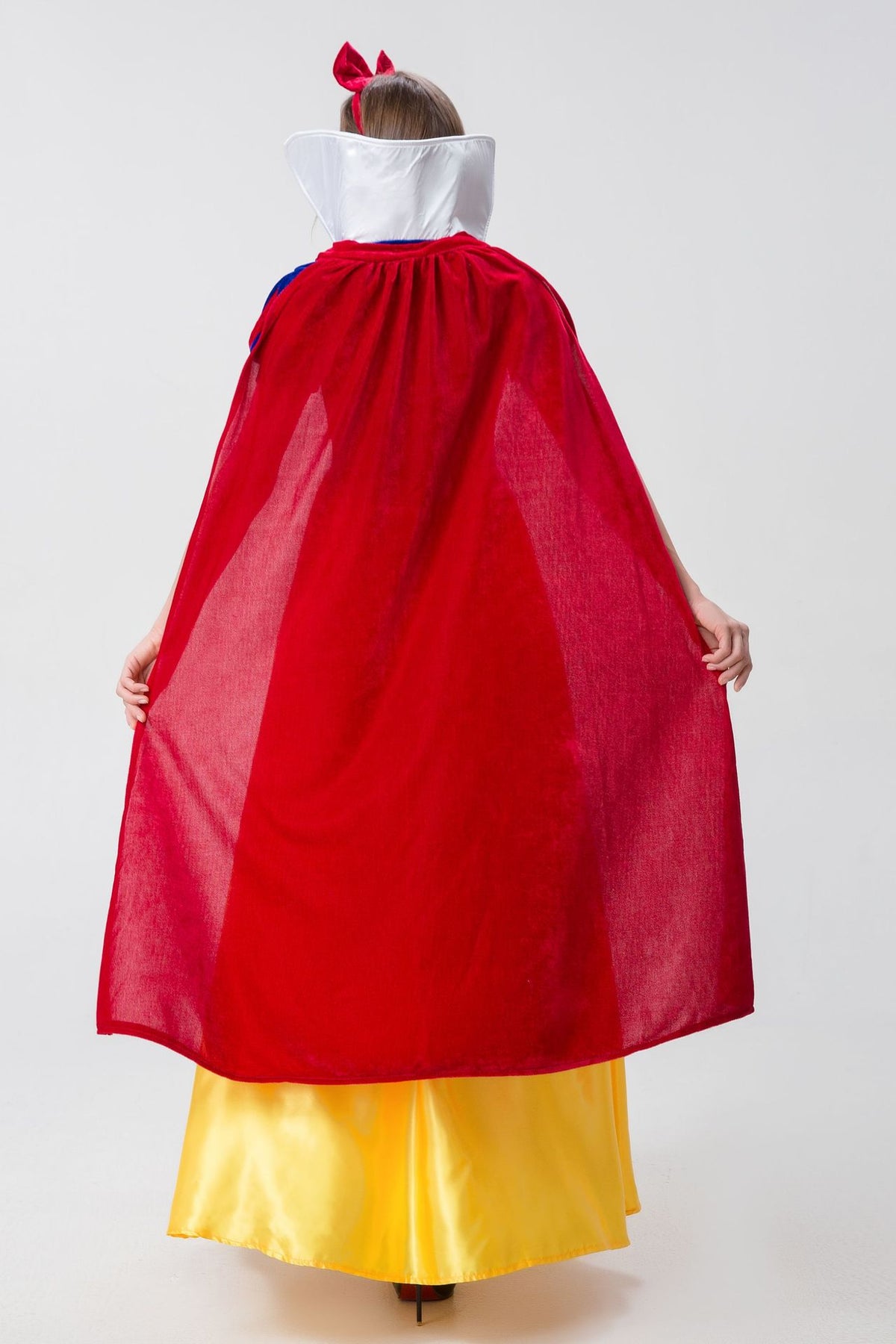 Halloween Costume Adult Snow White cosplay Deluxe Short Sleeve Long Dress Magic Fairy Princess Dress Show