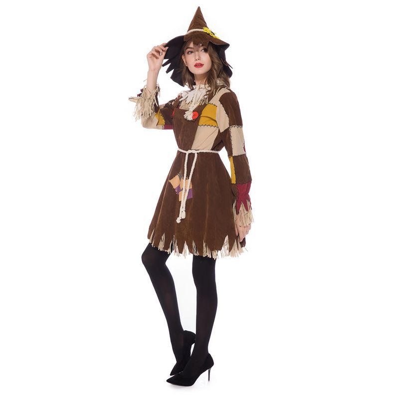 Halloween Adult Wizard of oz Family Stage Performance Scarecrow Costume Witch Witch Performance Cosplay