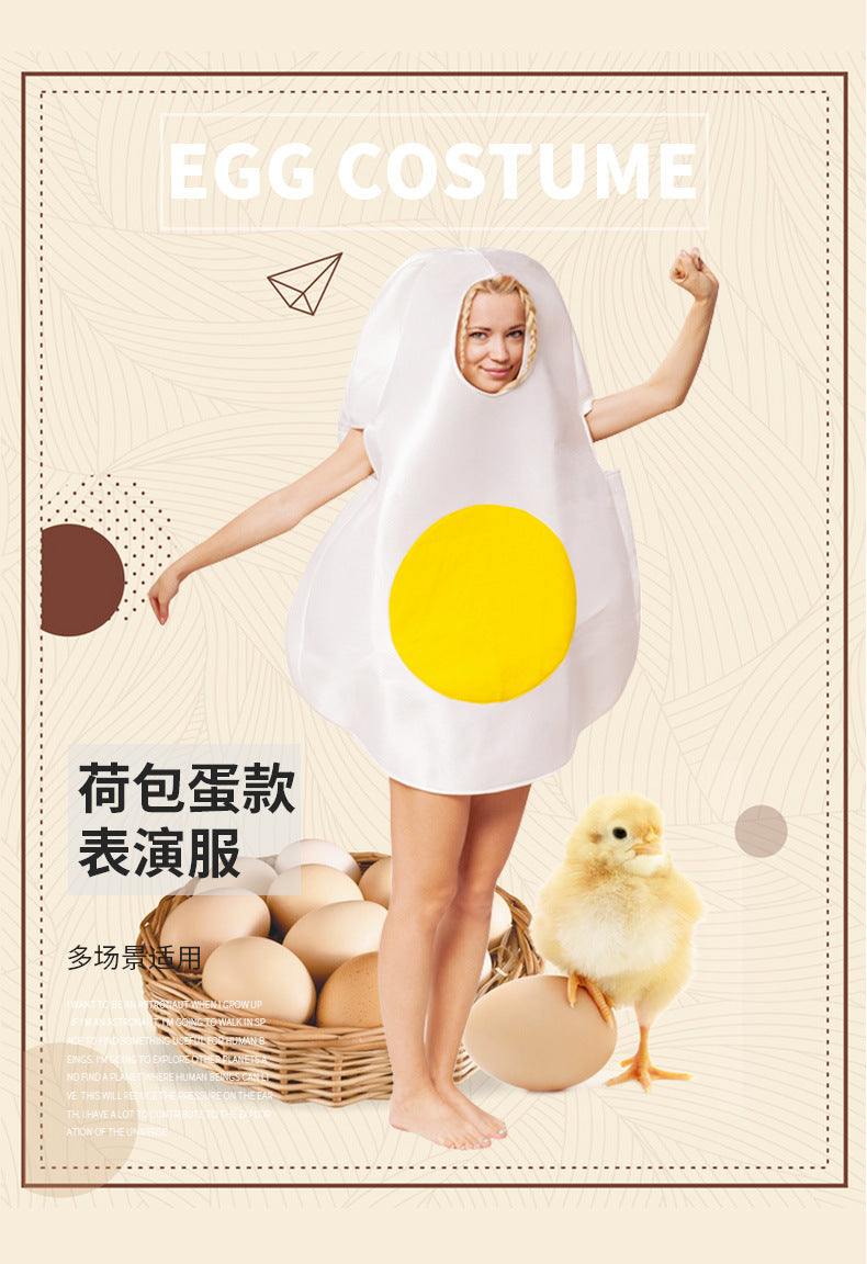 Amazon Halloween Cosplay Costume Female Character Food Fried Egg Costume Role Play Cos Costume