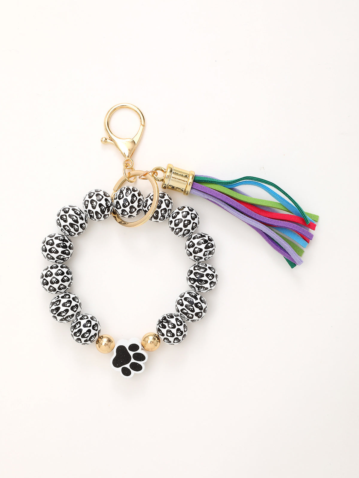 Sporty Baseball Independence Day Halloween Wooden Beads Wooden Fruit Summer Party Keychain Bracelet