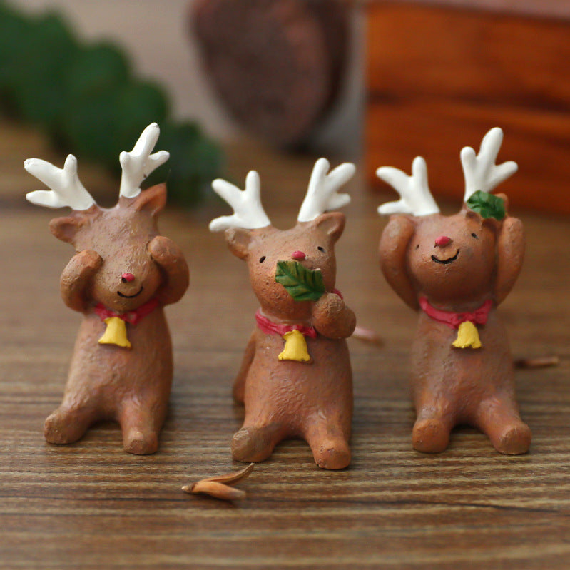 Christmas Decorations Christmas Tree Ornaments Decorative Props Scene Layout Simulation Elk Doll Christmas Ornaments