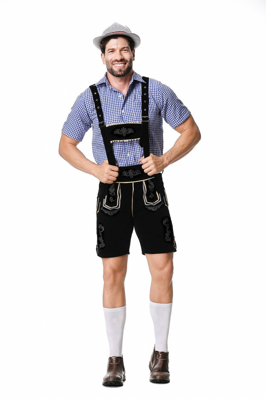 Halloween Costume Wish German Oktoberfest Costume Men's Overalls Suit Adult Stage Cosplay Costume