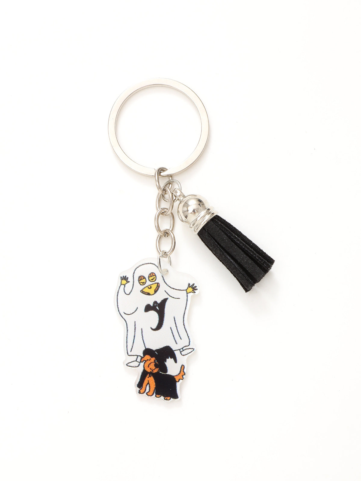 New Halloween Funny Acrylic Keychain Bat Pumpkin Head Witch Tassel Pendant Bag Accessories Pendant