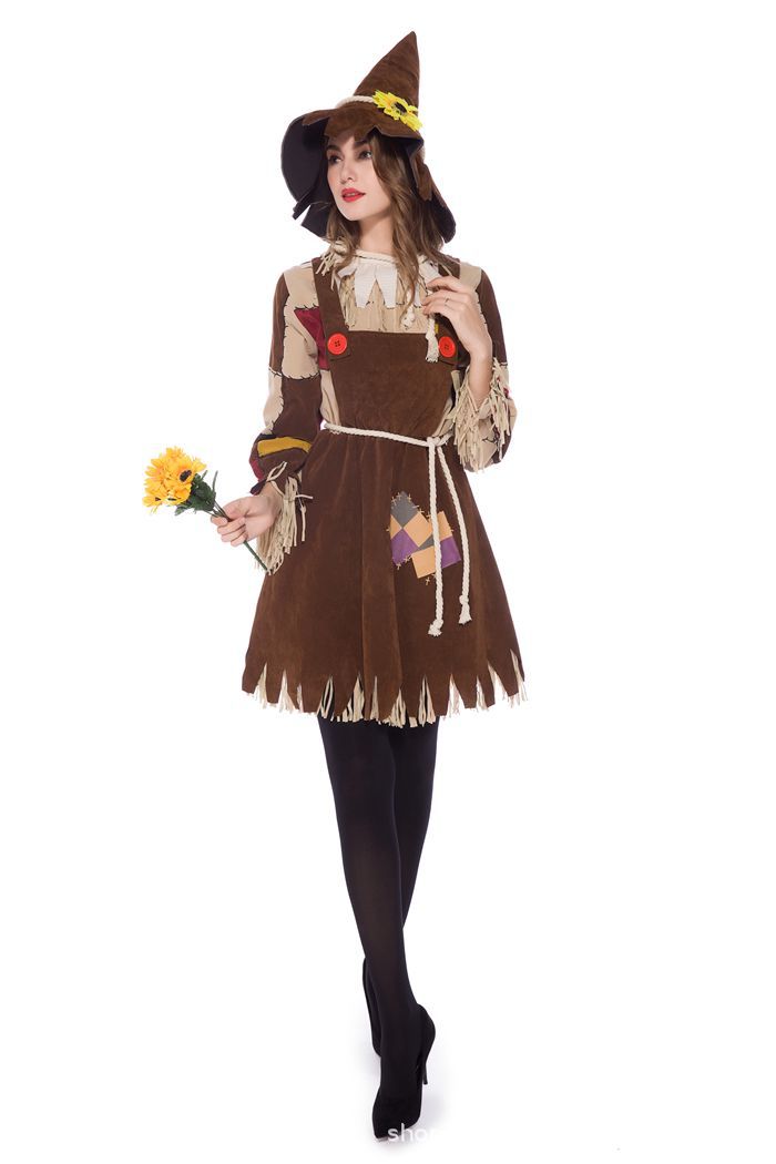 Halloween Adult Wizard of oz Family Stage Performance Scarecrow Costume Witch Witch Performance Cosplay